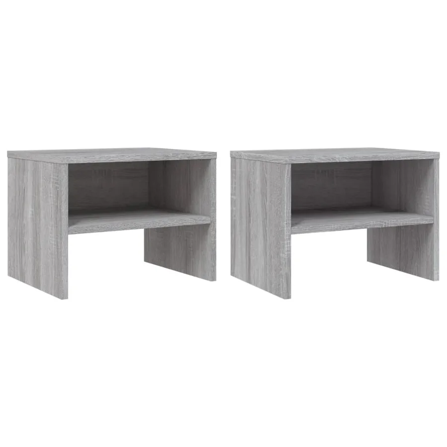 Tables de chevet 2 pcs Sonoma gris 40x30x30cm Bois d'ingénierie - 2
