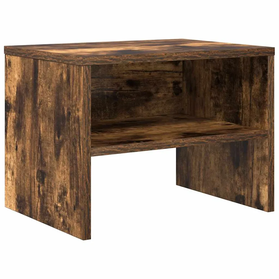 Table de chevet Chêne fumé 40x30x30 cm Bois d'ingénierie - 2