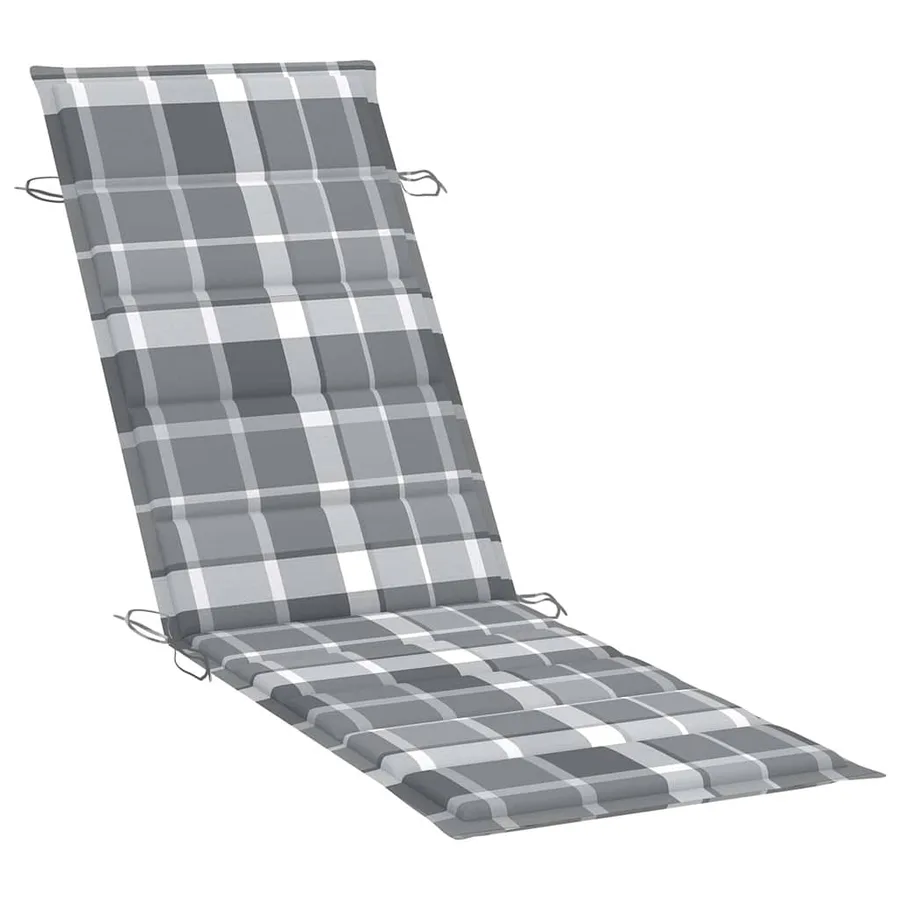 Chaise longue de jardin avec coussin Bois d'acacia solide - 7