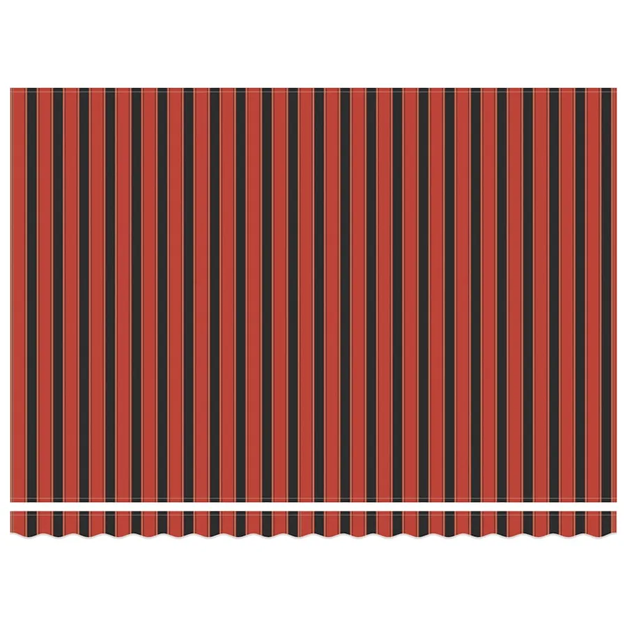 Auvent rétractable orange et marron 4,5x3 m tissu et aluminium - 9