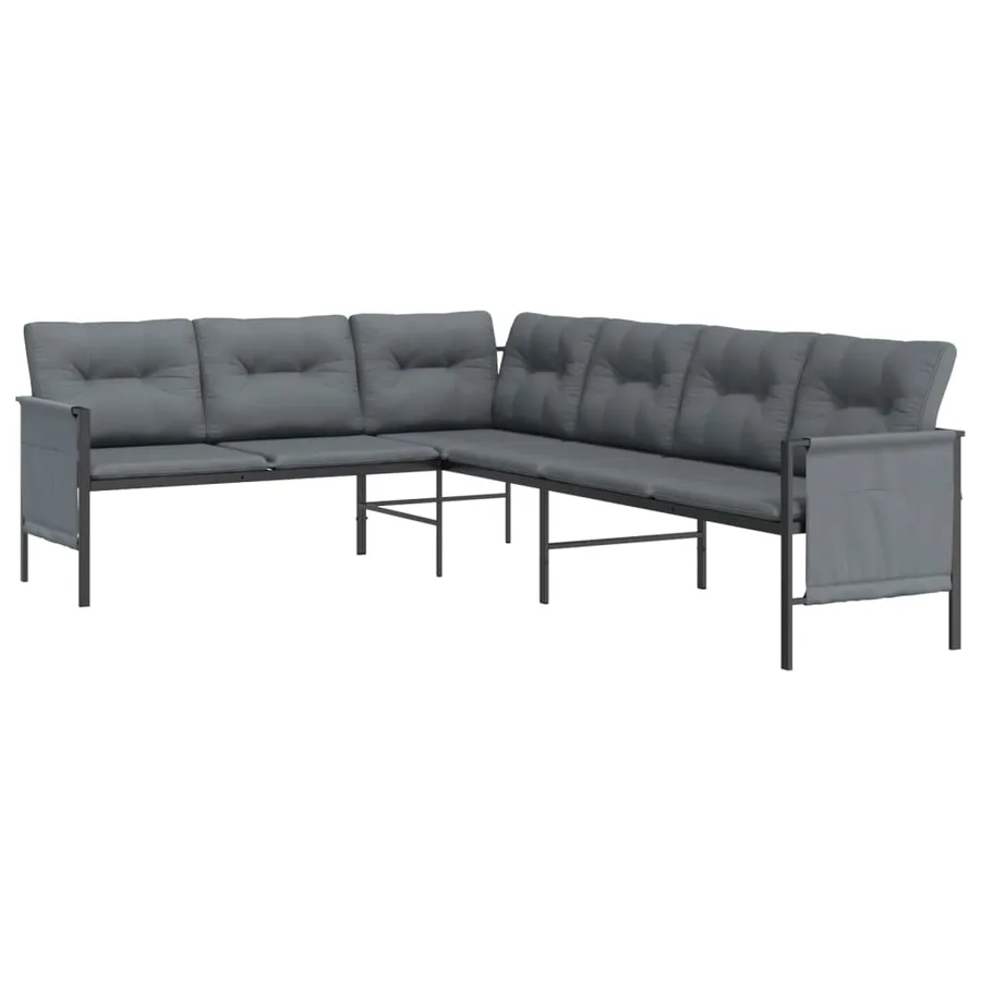 Salon de jardin 2 pcs anthracite acier - 4