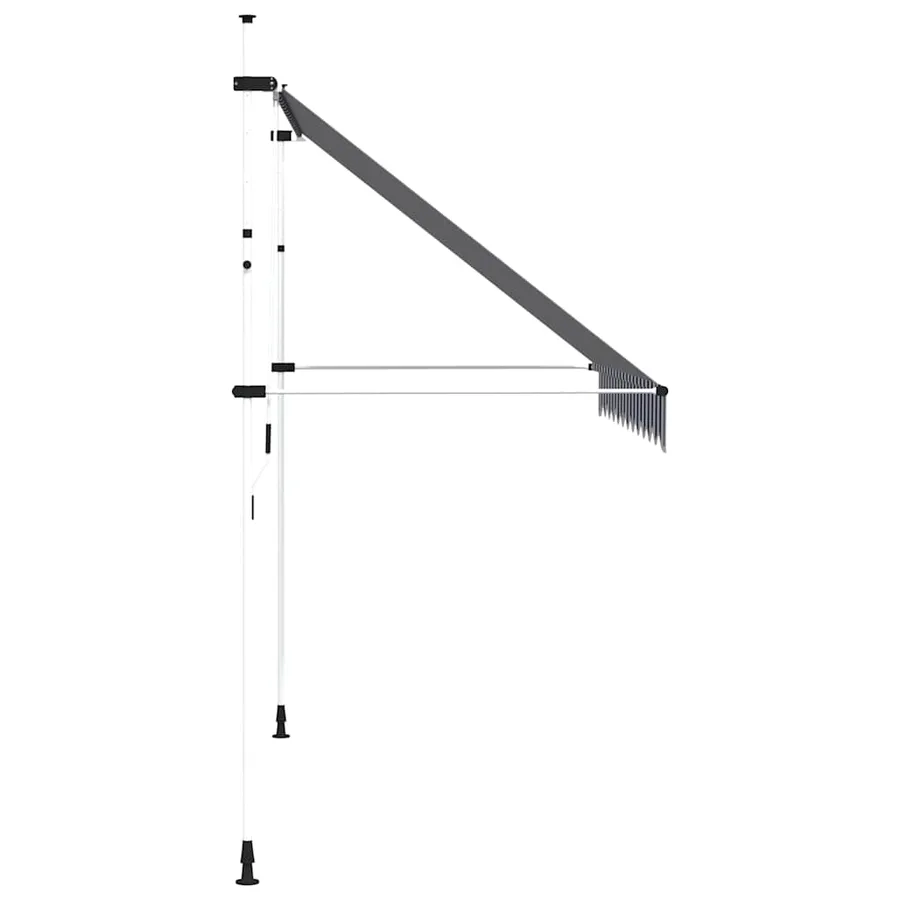Auvent rétractable manuel 300 cm Rayures bleues et blanches - 4