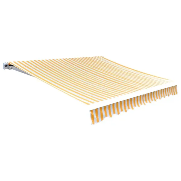 Tissu de remplacement pour auvent orange et blanc 5x3 m polyester