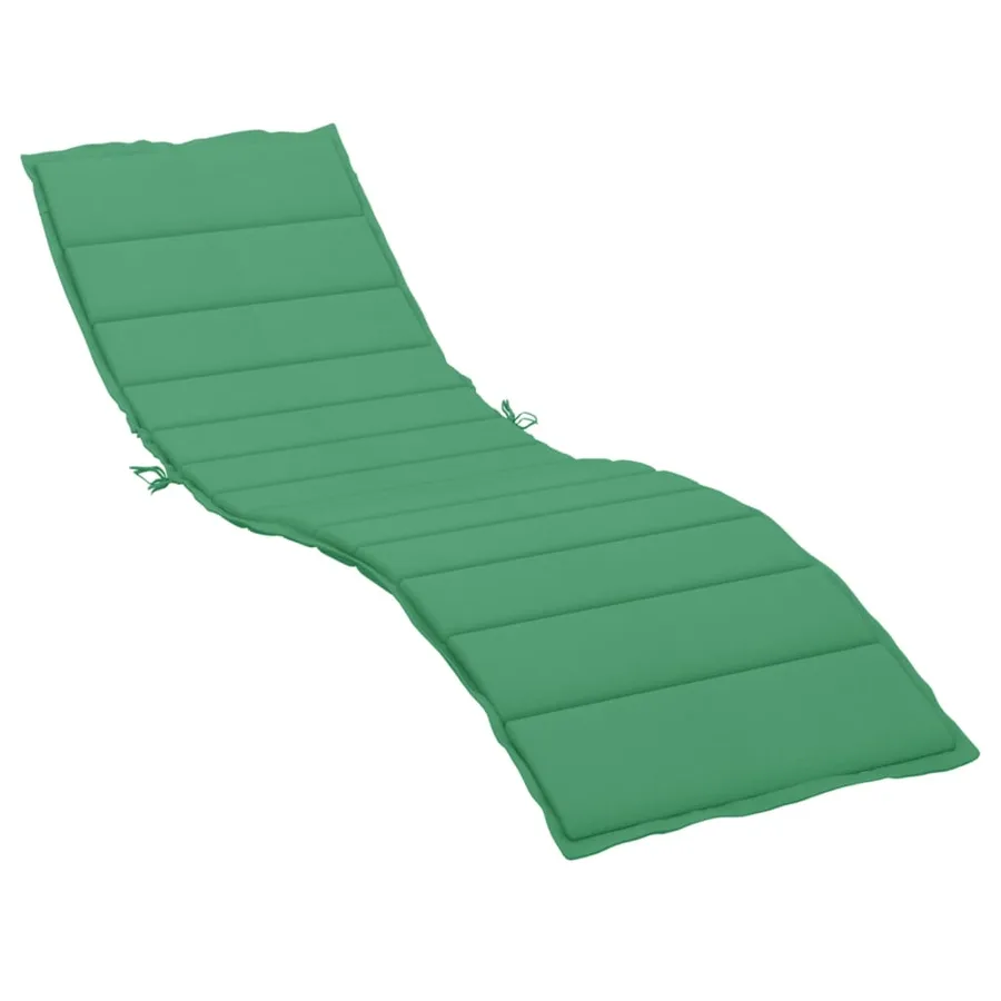 Coussin de chaise longue vert 200x60x3 cm tissu oxford - 2