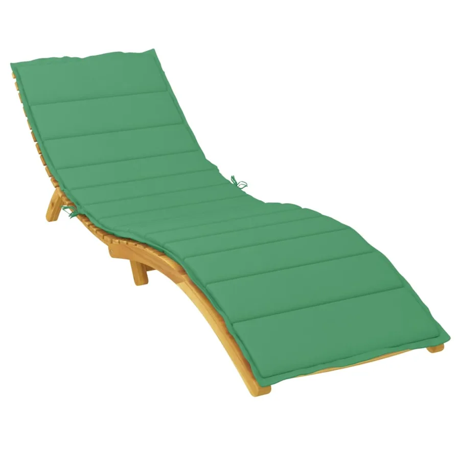 Coussin de chaise longue vert 200x60x3 cm tissu oxford - 3