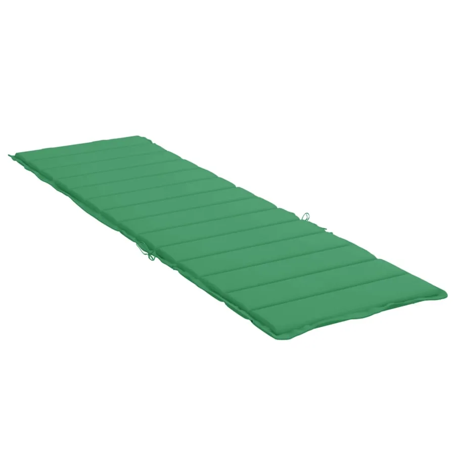 Coussin de chaise longue vert 200x60x3 cm tissu oxford - 4