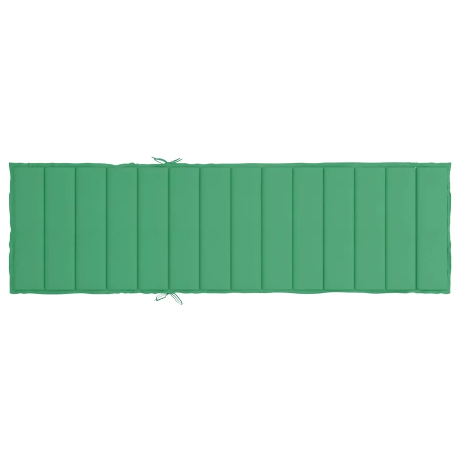Coussin de chaise longue vert 200x60x3 cm tissu oxford - 5