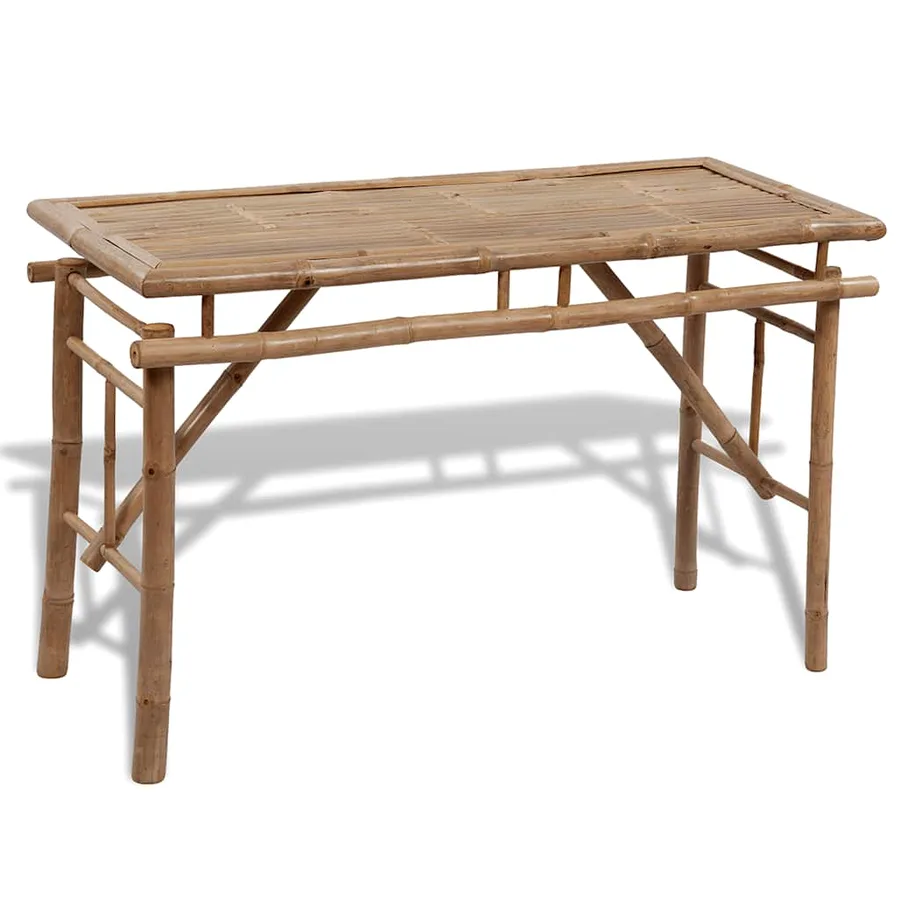 Table de brasserie avec 2 bancs 100 cm Bambou - 2