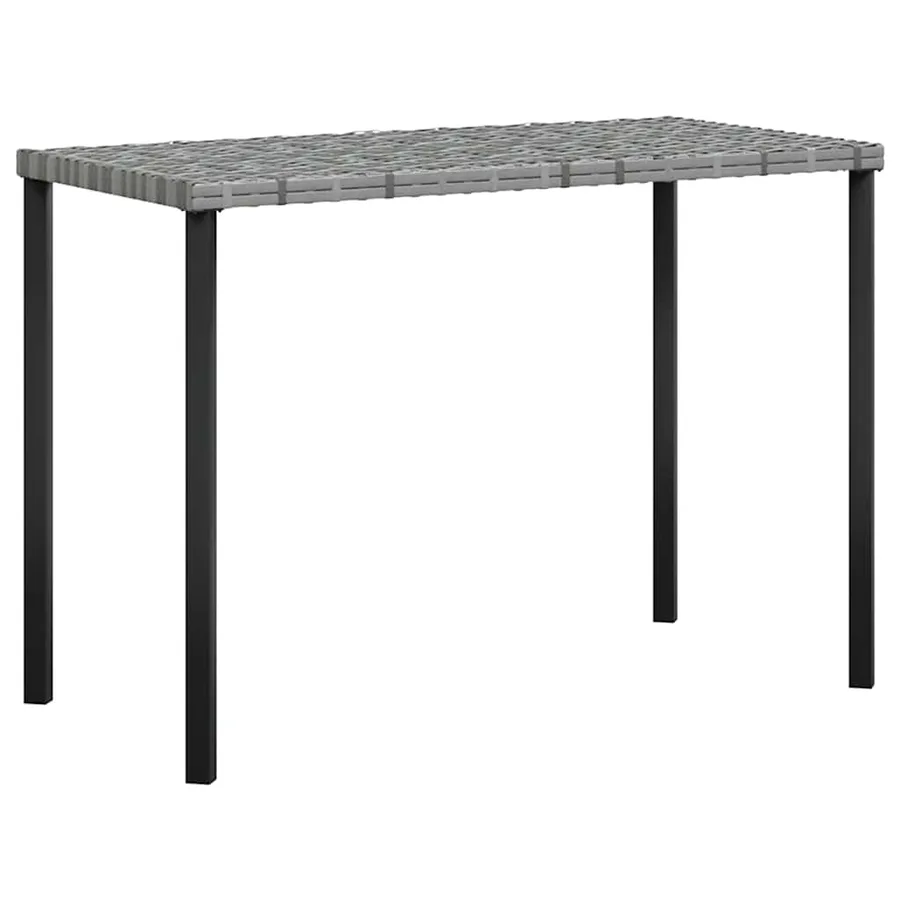 Ensemble de canapés en L 5pcs avec coussins résine tressée gris - 5