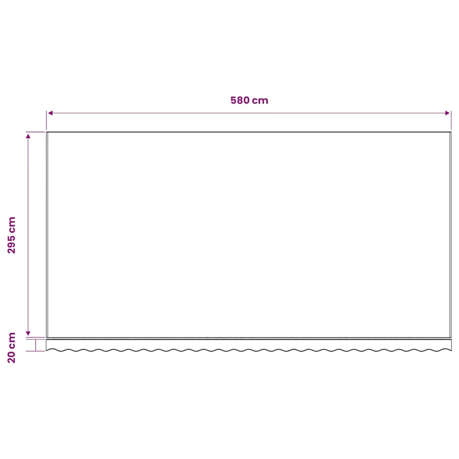 Tissu de remplacement pour auvent gris 6x3 m polyester - 5
