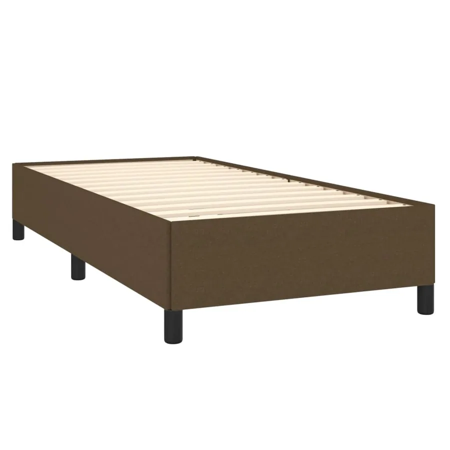 Sommier à lattes de lit avec matelas Marron foncé 90x200 cm - 4