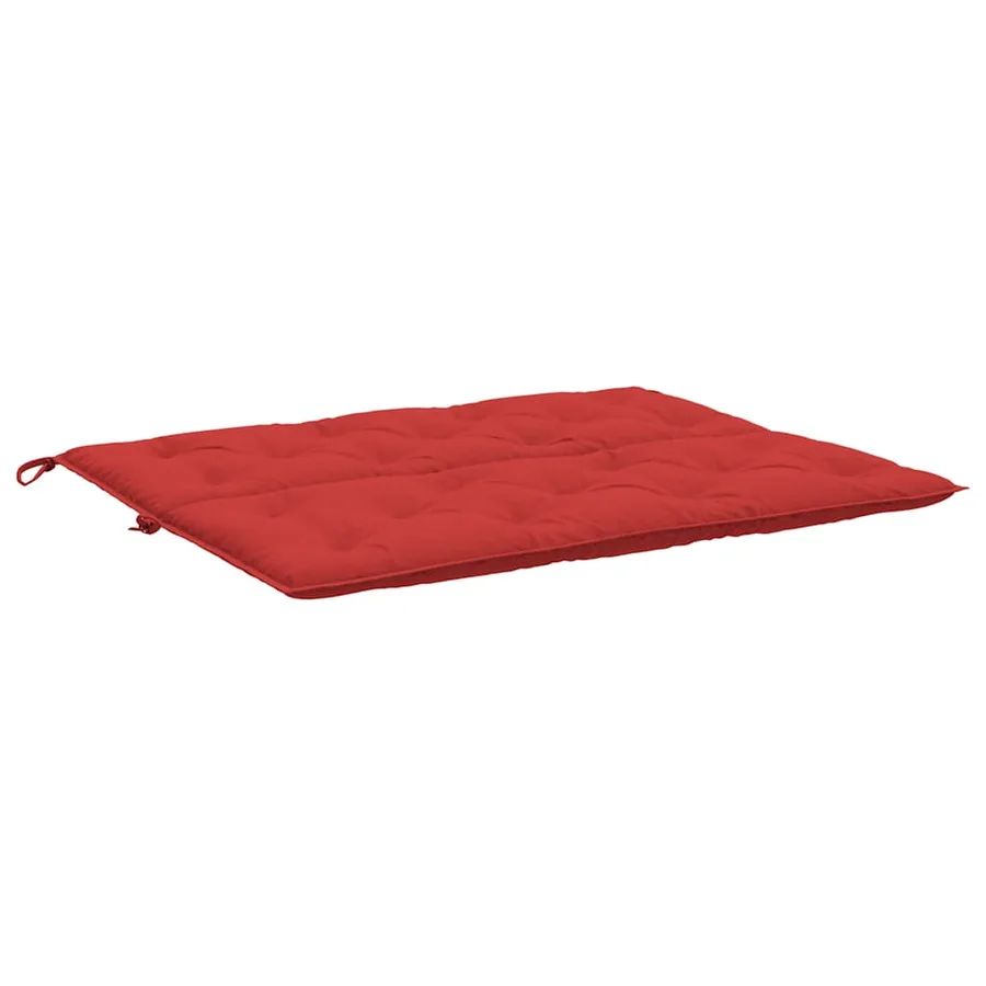Coussin de banc de jardin rouge 120x(50+50)x7 cm tissu oxford - 5