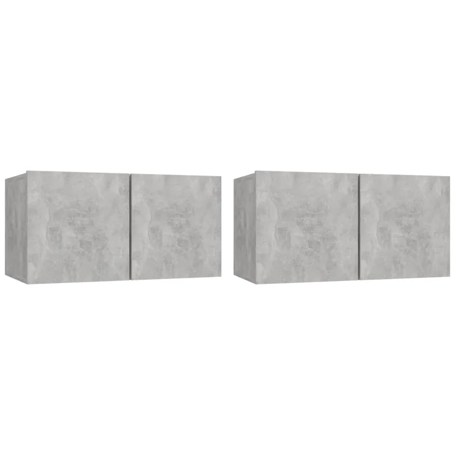 Ensemble de meubles TV 4 pcs Gris béton Bois d'ingénierie - 4
