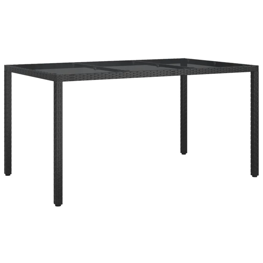 Ensemble à manger de jardin coussins 5pcs Noir Résine tressée - 7
