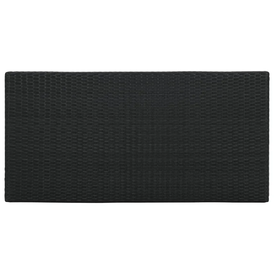 Ensemble de bar de jardin 5 pcs et coussins Résine tressée Noir - 3