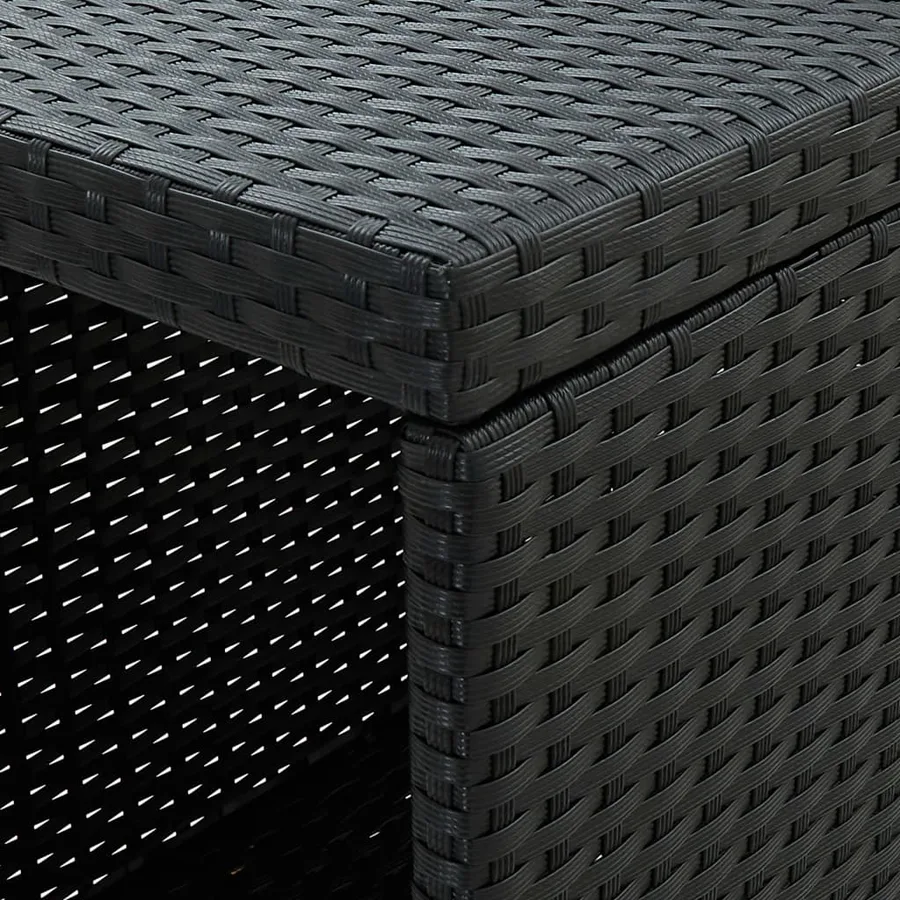 Ensemble de bar de jardin 5 pcs et coussins Résine tressée Noir - 4