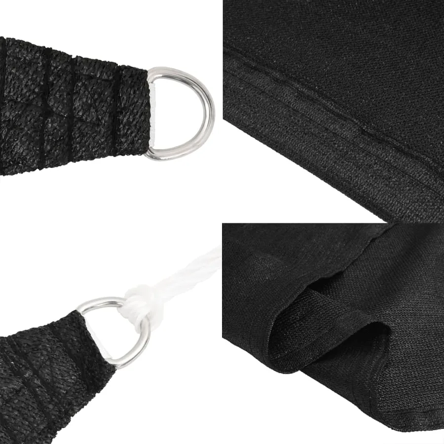 Voile d'ombrage 160 g/m² Noir 2x4 m PEHD - 6