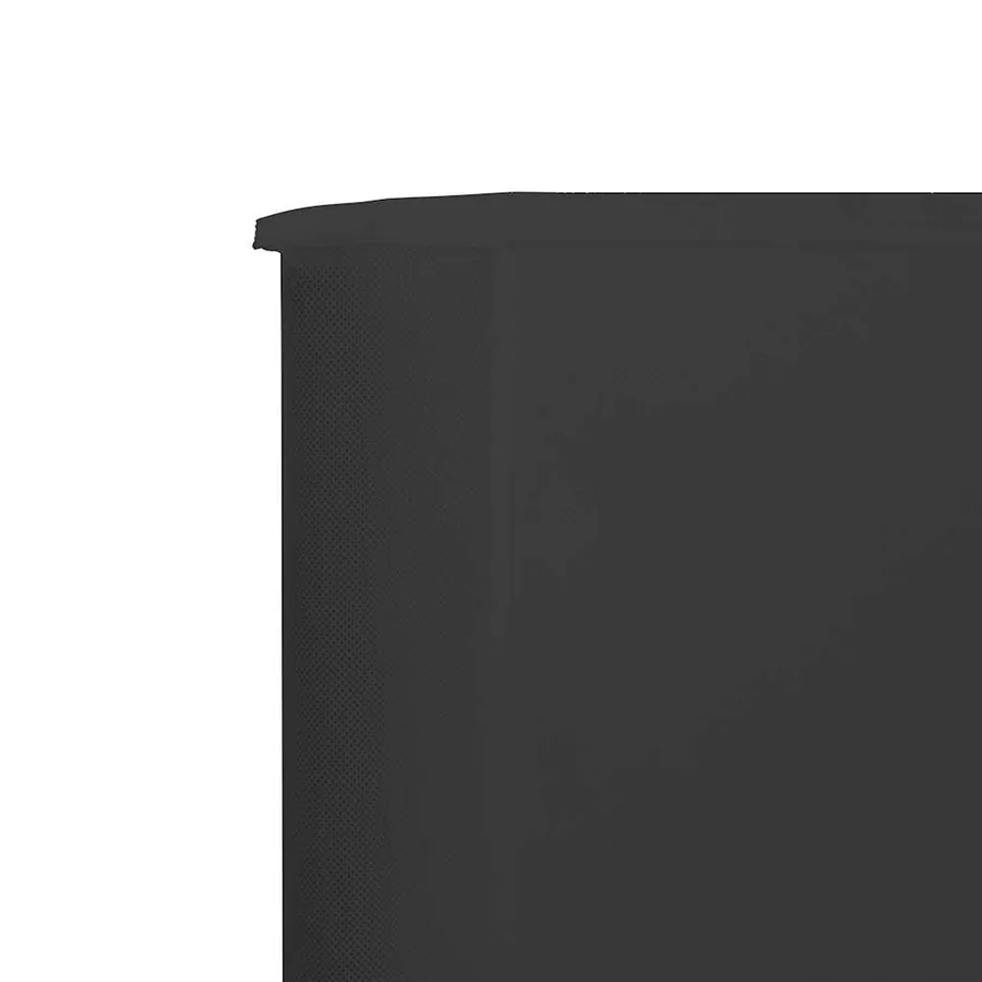 Paravent 5 panneaux Tissu 600 x 160 cm Anthracite - 4