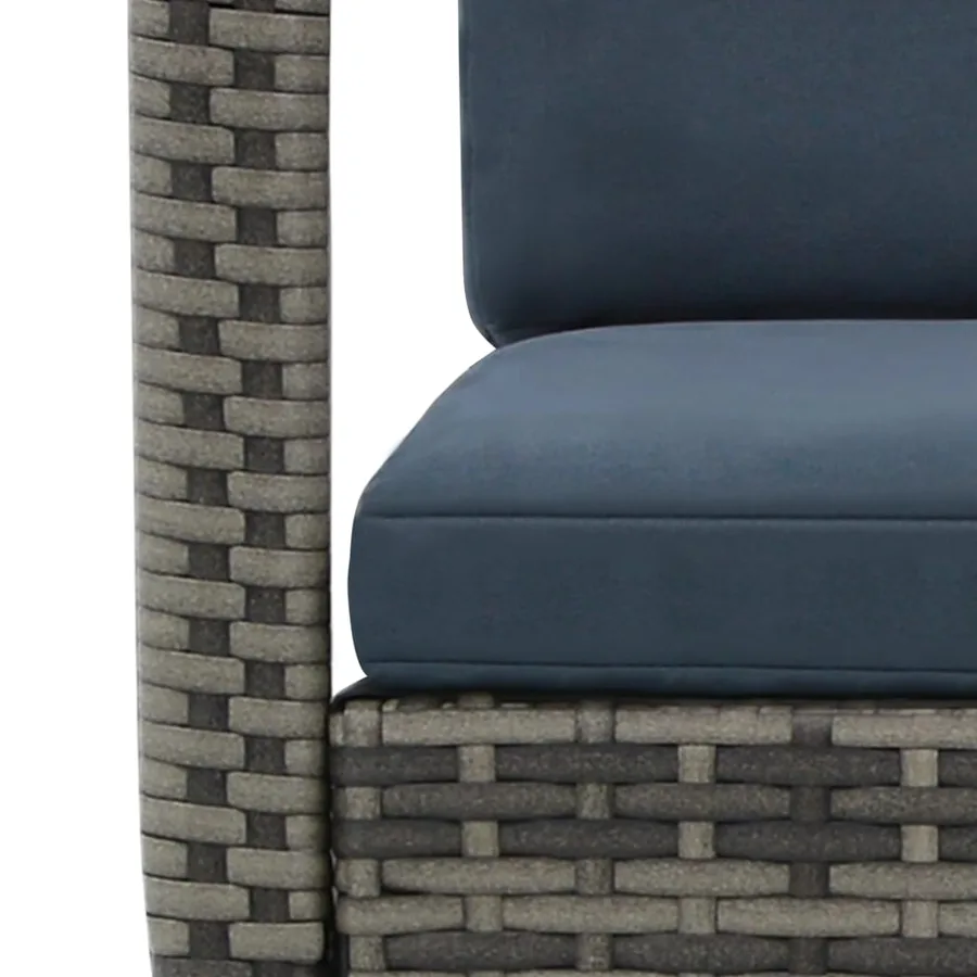 Chaise à bascule de jardin Résine tressée Anthracite - 5