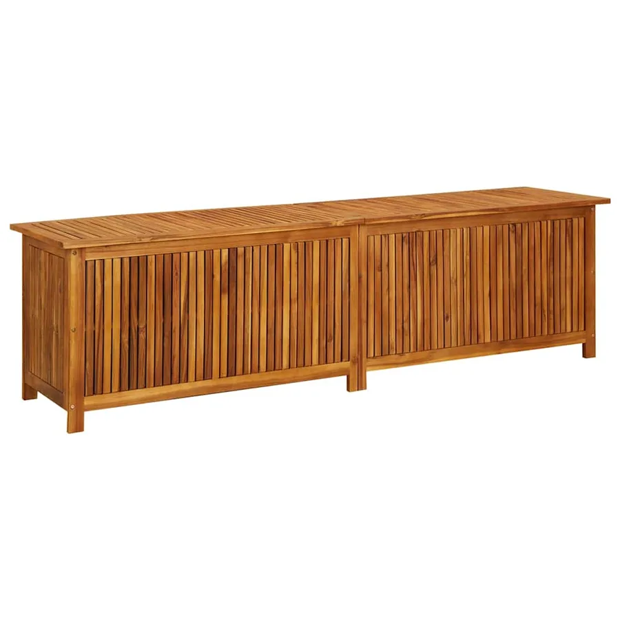 Boîte de rangement de jardin 200x50x58 cm Bois d'acacia solide - 2