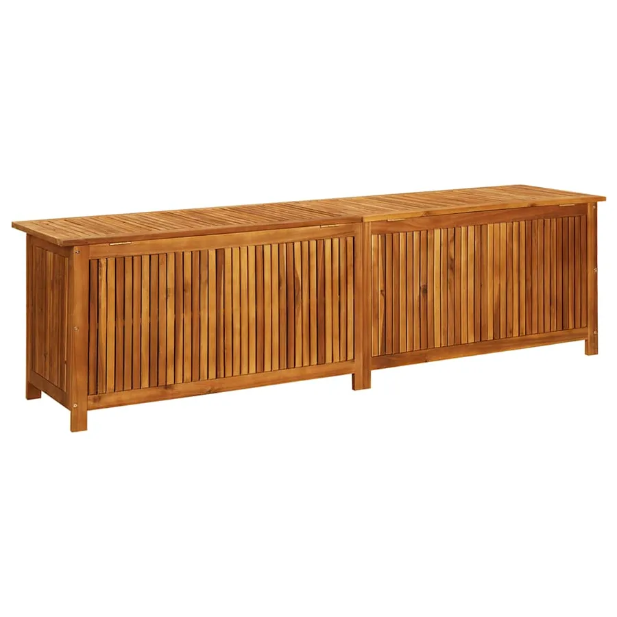 Boîte de rangement de jardin 200x50x58 cm Bois d'acacia solide - 6