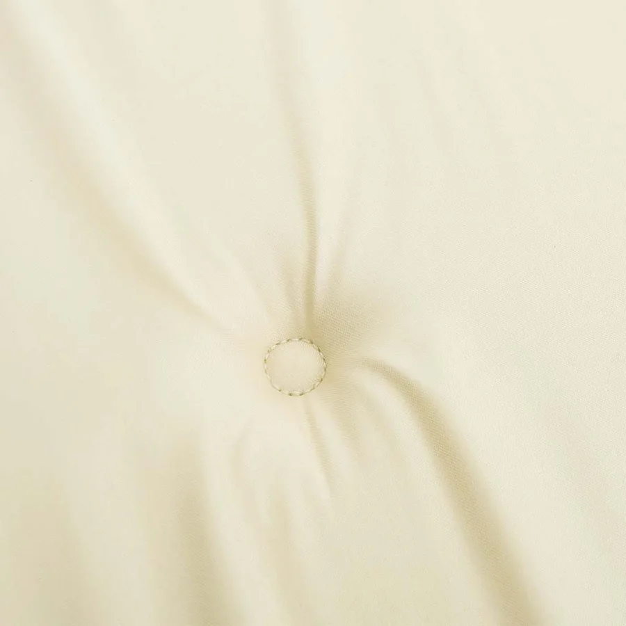 Coussins de chaise à dossier haut lot de 4 crème tissu oxford - 8