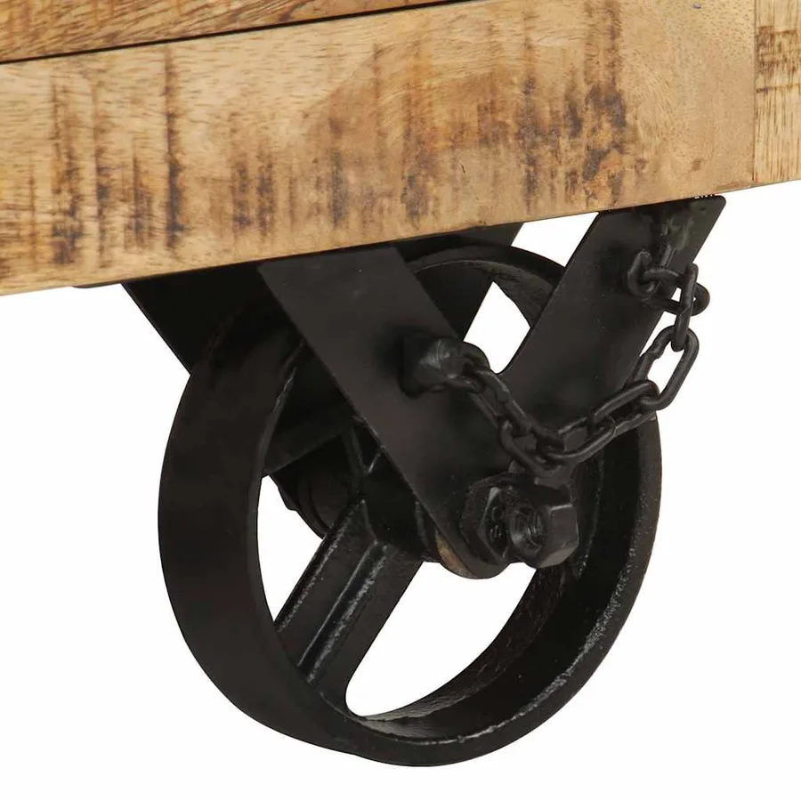 Table basse Bois de manguier brut 70 x 70 x 40 cm - 11