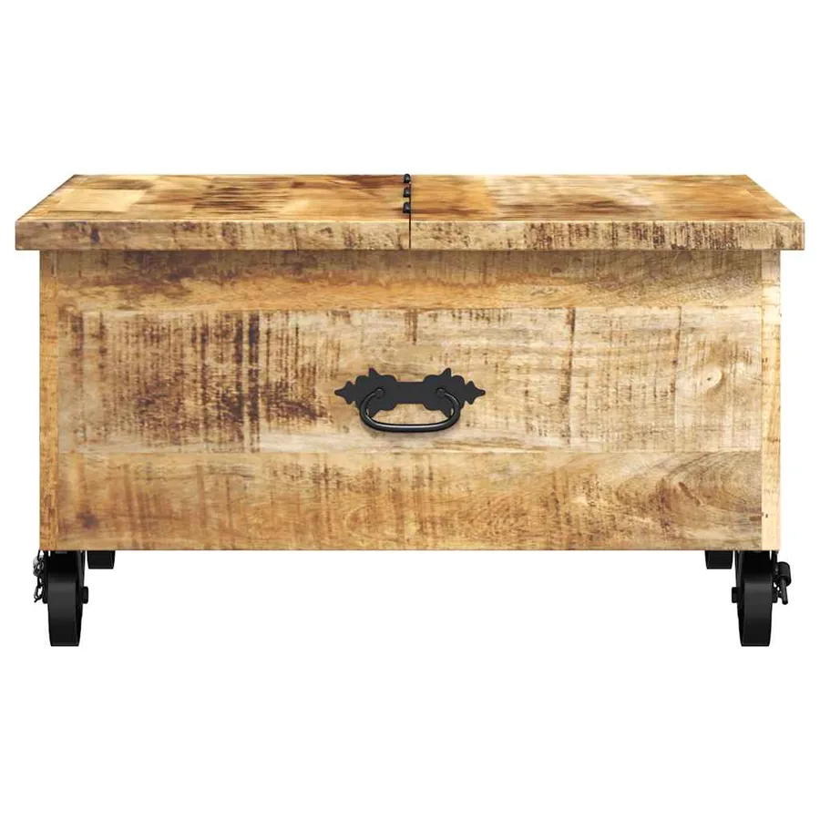 Table basse Bois de manguier brut 70 x 70 x 40 cm - 7