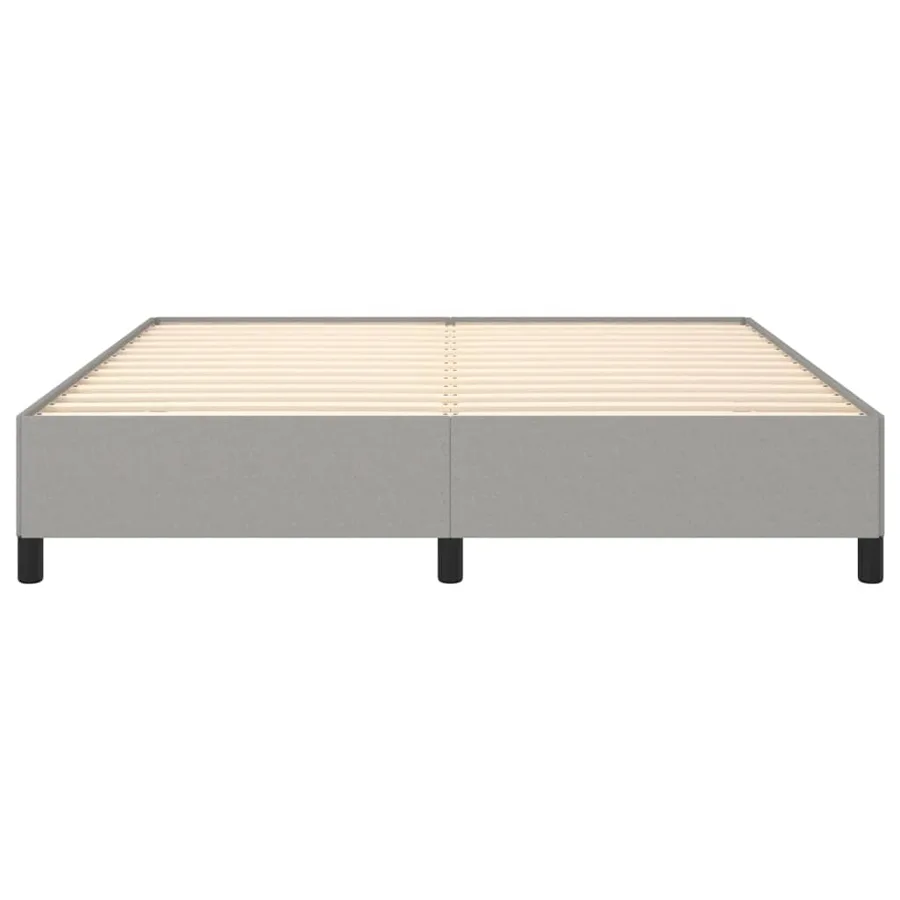 Cadre de lit sans matelas gris clair 160x200 cm tissu - 5