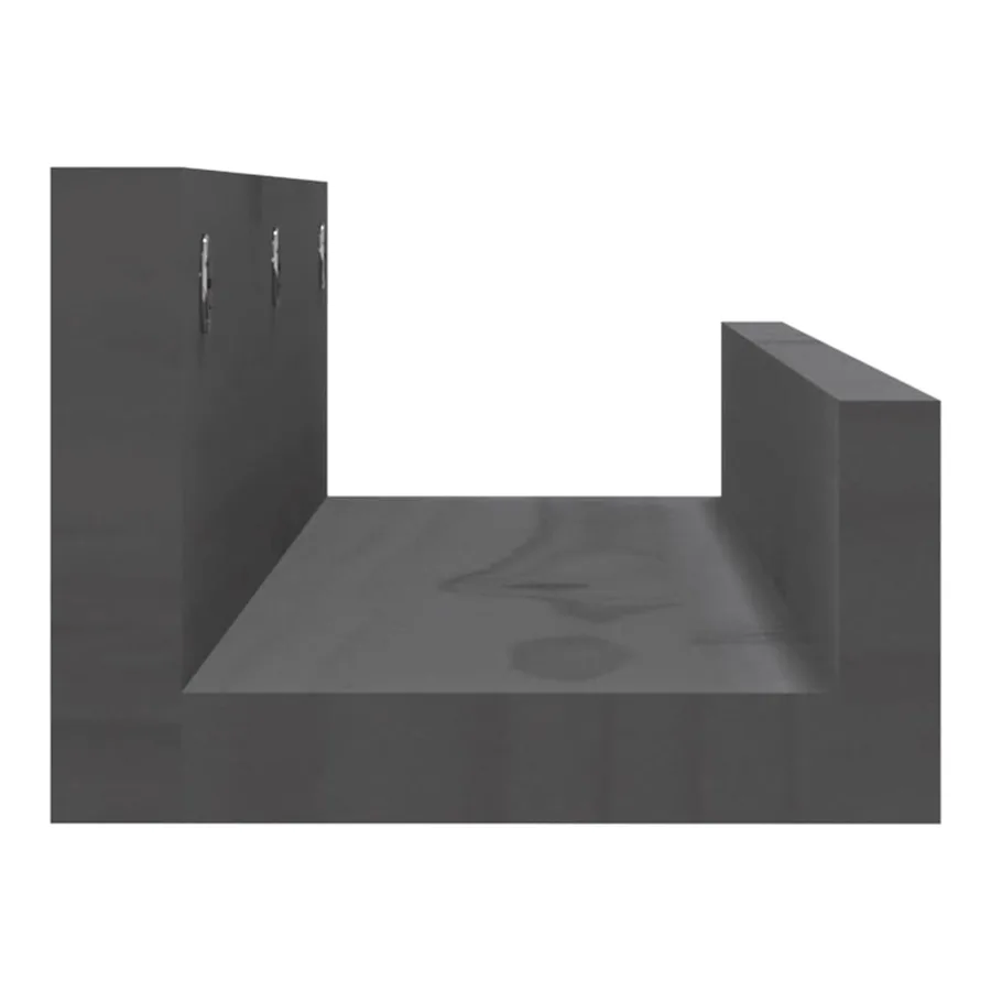 Étagères murales 2 pcs Gris 50x12x9 cm Bois de pin massif - 5