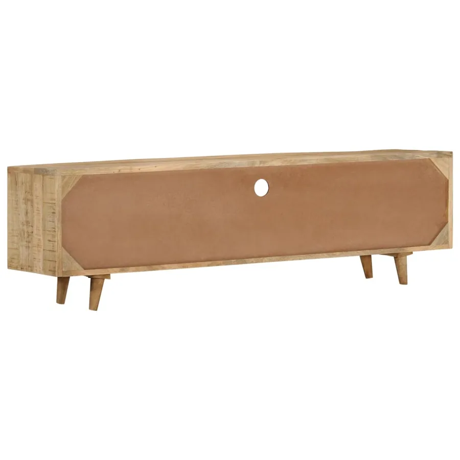 Meuble TV 140x30x40 cm Bois de manguier massif - 5