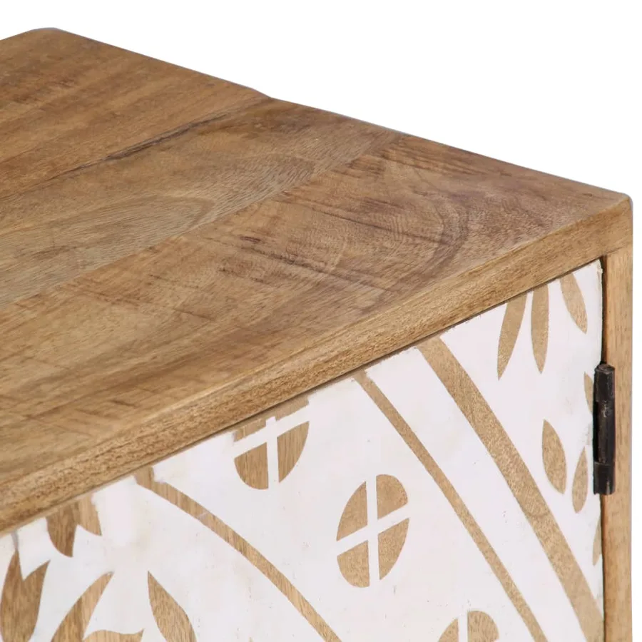 Meuble TV 140x30x40 cm Bois de manguier massif - 6