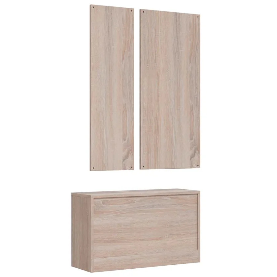Garde-robe 3 portes Gris 118x50x171,5 cm Pin Assortiment Panama - 7