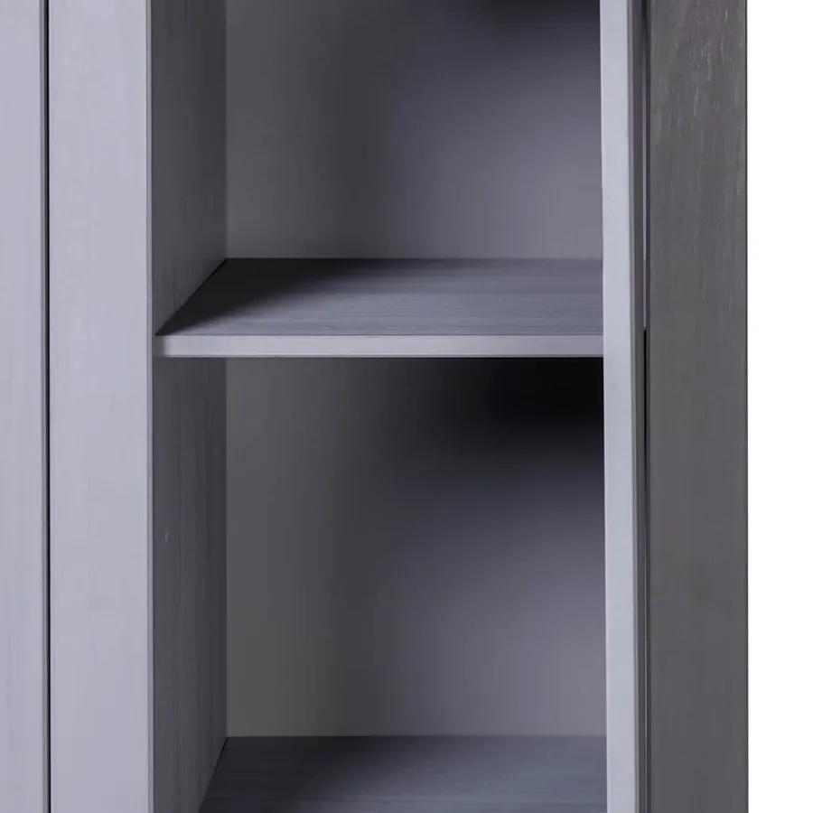 Garde-robe 3 portes Gris 118x50x171,5 cm Pin Assortiment Panama - 8