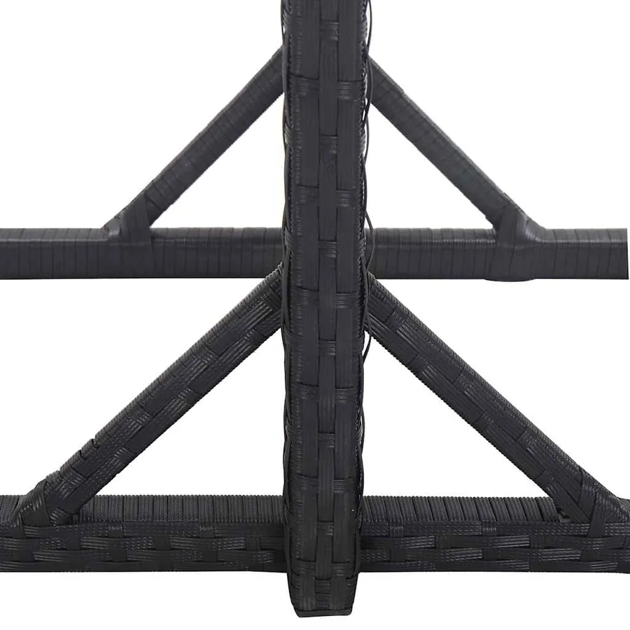 Ensemble à manger de jardin 3 pcs Noir - 10