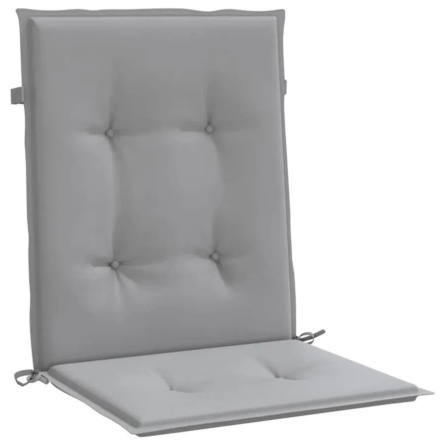 Coussins de chaise de jardin à dossier bas lot de 6 gris - 5