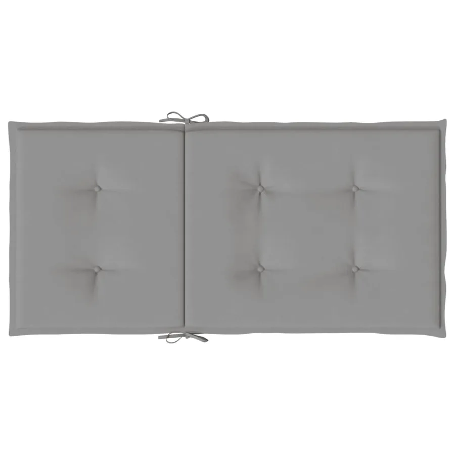 Coussins de chaise de jardin à dossier bas lot de 6 gris - 7