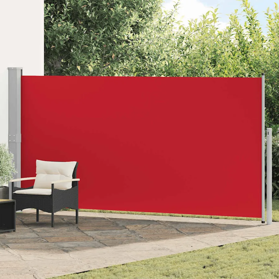 Auvent latéral rétractable 160 x 500 cm Rouge