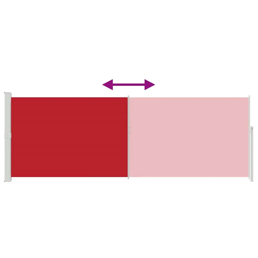 Auvent latéral rétractable 160 x 500 cm Rouge - 8
