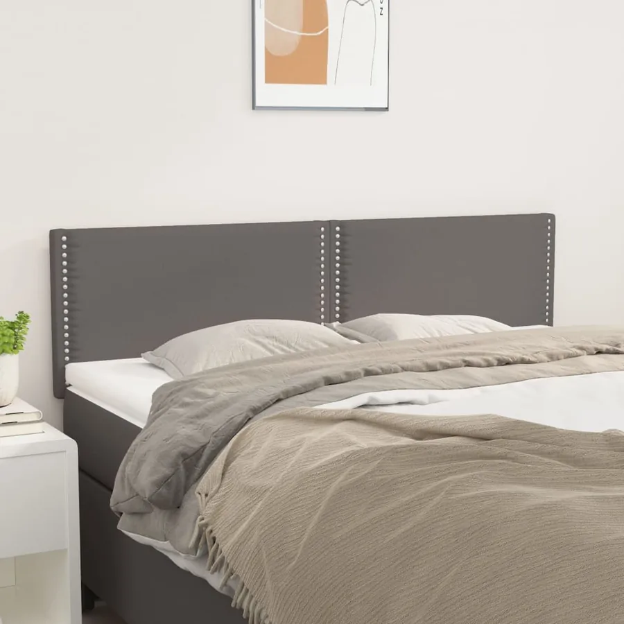 Têtes de lit Gris 144x5x78/88 cm Similicuir