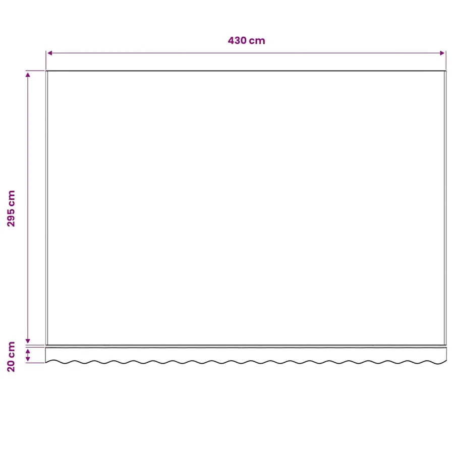 Tissu de remplacement pour auvent gris 4,5x3 m polyester - 5