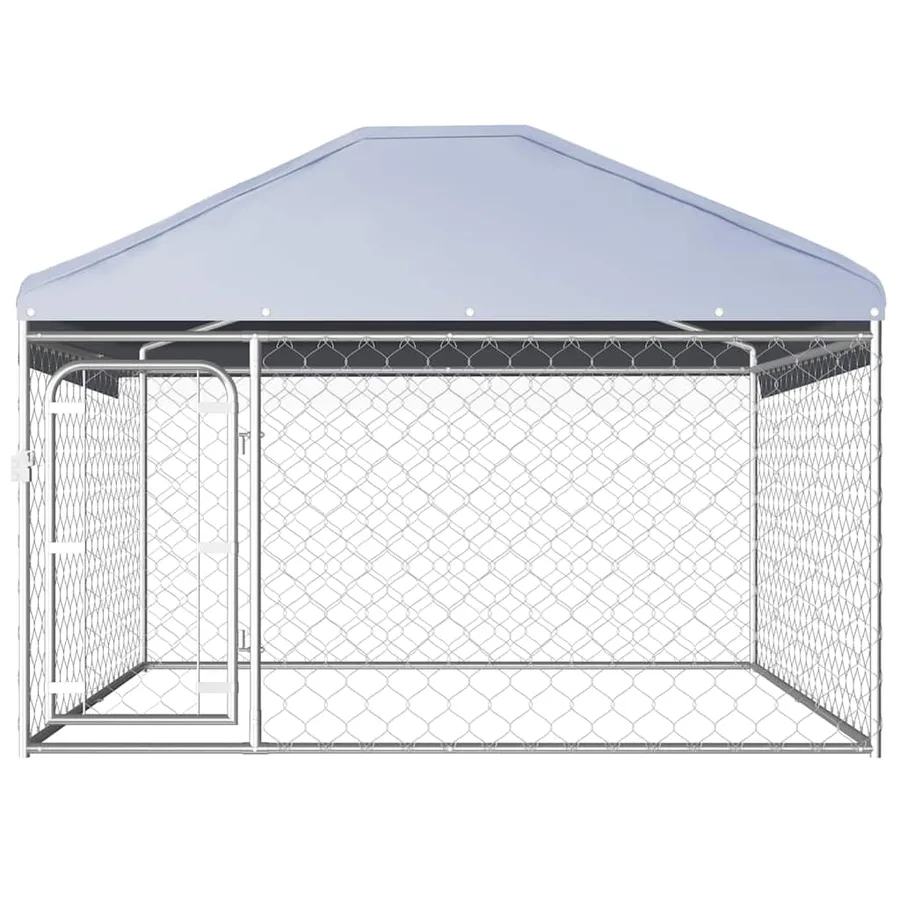 Chenil extérieur avec toit pour chiens 200 x 200 x 135 cm - 2