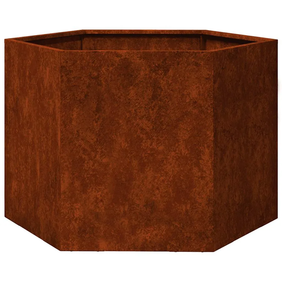 Jardinière Rouillé 60x60x45 cm Acier corten - 2