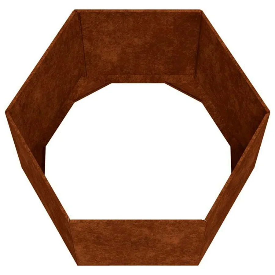 Jardinière Rouillé 60x60x45 cm Acier corten - 8