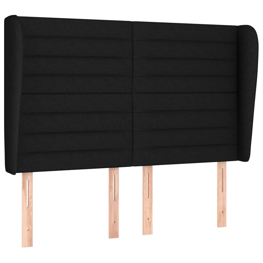 Sommier à lattes de lit avec matelas Noir 140x190 cm Tissu - 6