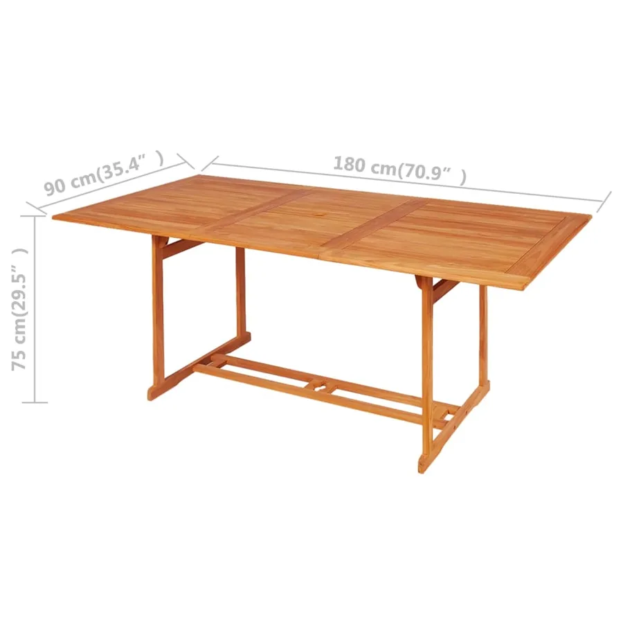 Ensemble à manger de jardin 7 pcs coussins Bois de teck massif - 11