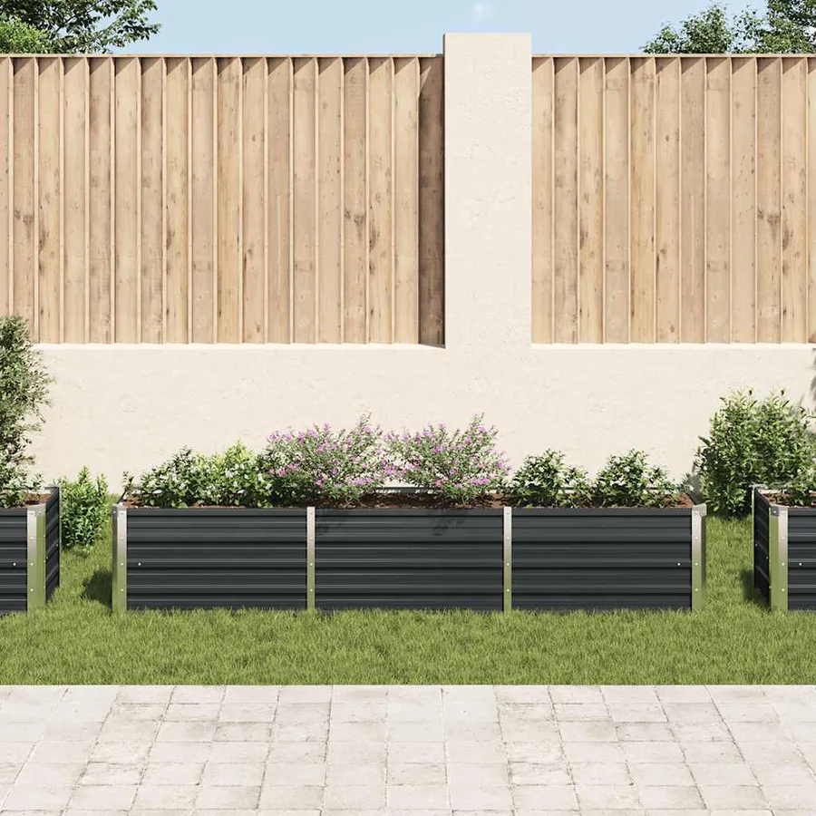 Lit surélevé de jardin Acier galvanisé 240x40x45 cm Anthracite - 3