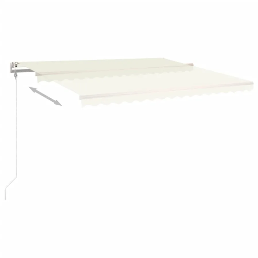 Auvent rétractable automatique 400x350 cm Crème - 4