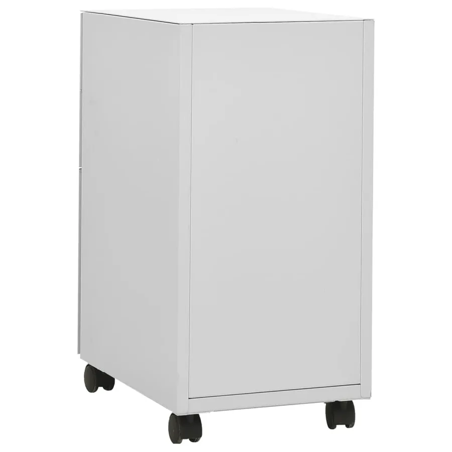 Classeur mobile Gris clair 30x45x59 cm Acier - 4