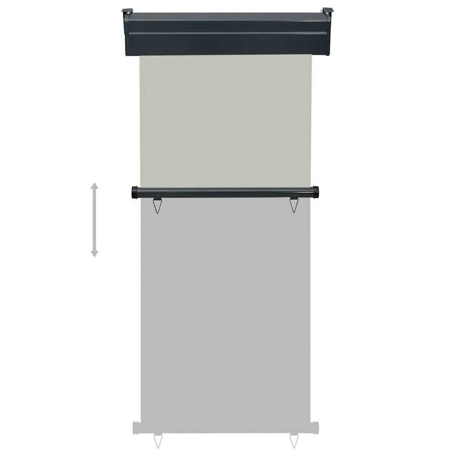 Auvent latéral de balcon 85x250 cm Gris - 5